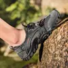 Zapatos de Senderismo para Hombre al Aire Libre, Zapatos Deportivos de Malla Tejida Fly, Zapatos de Montaña para Vadear al Aire Libre, Zapatos de Senderismo con Suela Gruesa para Vadear