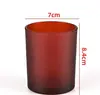 Copo para Vela de Aromaterapia Colorido Blackout Redondo de Vidro Suporte para Vela Copo de Aromaterapia Fosco Doméstico com Tampa Copo Vazio Copo para Vela