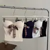 Nuevo Top de Tirantes Finos Sexy Spicy Girl de Tejido Cepillado con Decoración de Lazo y Almohadillas en el Pecho Ropa Exterior Top Adelgazante Espalda Hermosa
