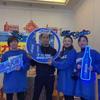 Pequeña Botella Azul Cerveza Diadema Mercado Nocturno Promocional Empuje Accesorios para la Cabeza Texto Luminous Headwear Tarjeta para el Cabello Personalización