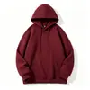 Sudadera con capucha de doble capa de alta calidad de 320g con hombros ligeramente caídos, sudadera con capucha de color liso, sudadera con capucha blanca