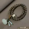 Pulsera de Sandalo Verde Argentino de 8mm con Doble Bucle para Hombres y Mujeres, Cuentas Budistas de Sandalo, Cuentas de Oración, Artículo Cultural, Regalo al por Mayor