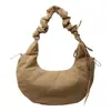 Bolsa de Dumpling Feminina Nova Bolsa de Ombro para o Trabalho Bolsa Tote de Tecido de Nylon Estudante Casual Grande Capacidade Bolsa Transversal Bolsa Nuvem
