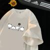 Camiseta de manga corta de estilo extranjero para niños de Fried Street, camiseta de verano para niños de talla mediana y grande, camiseta de media manga de verano a la moda