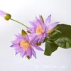 Directo de fábrica flor de loto de rama alta flor artificial paisajismo poste largo suelo decoración del hogar flor de seda simulación loto transfronterizo