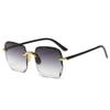 Nuevas Gafas de Sol sin Marco Estilo Coreano de Moda Celebridad de Internet Mismo Estilo Gafas de Sol Distintivas para Fotografía Callejera Gafas de Sol Anti-ultravioleta