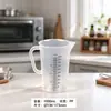Copo Medidor de Tela de Seda com Alça Completa de Plástico com Escala Medidora Transparente Tubo de Grande Capacidade Chá de Leite Panificação Ferramenta Especial de Grau Alimentício