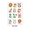Pegatinas de tatuaje de animales de dibujos animados para niños transfronterizas, estilo infantil, personalidad ecológica, regalo creativo, pegatinas de tatuaje para juguetes