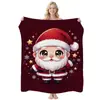 Manta de Franela de Ángel Navideño Simple Transfronteriza, Manta Cubierta para Aire Acondicionado Estampada, Manta Temática Navideña, Personalizable