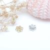 DIY Acessórios de Jóias Banhado A Ouro 18K Pulseira Titular Artesanal Frisado Junta Artesanal Pérola Cadeia Flor Cap Acessórios