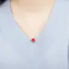 Collar de Piedras Naturales Elegantes Más Vendido Transfronterizo Colgante Elemento Copo de Nieve Zirconio Chapado en Plata Oro Rosa Regalo de Navidad