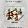 Filhote de Border Collie Natalino Quentinho, Boneco de Neve, Pássaro Adesivos Eletrostáticos para Janela, Sem Cola, Decoração de Atmosfera de Feriado para Janela da Sala