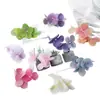 Película de Simulación J Flor de Trébol de Cuatro Hojas Flor Cabeza Horquilla DIY Flor Hortensia Accesorios de Ropa Boda Caja de Dulces Decoración de Regalo Flores Artificiales