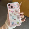 Etiqueta Colorida Animales Pequeños Aplicable Funda para Teléfono Apple 17promax Niñas Linda 16/15 Ventana Grande 14/13