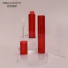 Fuente 4ml Petg Semitransparente Rojo Tubo Cuadrado de Gama Alta Tubo para Brillo de Labios Tubo Vacío para Brillo de Labios Tubo para Aceite Labial Tubo para Brillo de Labios Material de Empaque Cosmético