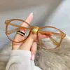 Armazones para Gafas Estilo Coreano Carey, Versátil Estampado de Leopardo, Bloqueo de Luz Azul, Adecuados para Caras Grandes, Efecto Adelgazante, Los Estudiantes Pueden Usar con Lentes Graduados, Modernos, Envío Gratis H