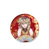 Cazador de demonios: Kimetsu No Yaiba Serie de Año Nuevo Insignia 58 Redonda Hoja de Lata Nezuko, Muichiro, Giyu, Mariposa Insignia Escarchada Merchandising
