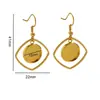 Ganchos Base para Aretes de Acero Inoxidable con Patrones Geométricos Electroplateados al Vacío, Colgantes para Aretes, Marcos Hechos a Mano para DIY