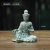 Adorno de Estatua de Buda de Arenisca Verde para Paisajismo de Acuario de Paisaje en Miniatura, Rocalla Bonsái, Piedra de Buda Sentado Pequeño para Mesa de Té Zen de Sala de Estar
