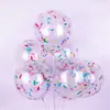 Balão Lantejoula 12 polegadas Transfronteiriço Decoração de Atividade Balão Tira Colorida Transparente Balão de Papel Sorvete Balão Lantejoula