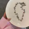 Colar de borboleta colorida de verão sobreposto acessórios femininos colar de alta qualidade gargantilha leve luxo nicho elegante corrente de clavícula