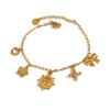 Comercio Exterior Pulsera de Mujer con Colgante Hueco Estilo Europeo y Americano, Versátil Sin Desvanecimiento Incrustada de Diamantes Juego de Joyería de Girasol al por Mayor