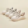 Zapatillas de malla blanca de verano para comercio exterior transfronterizo, nuevas zapatillas de estilo coreano para mujer estudiante, transpirables, con plataforma, calzado deportivo casual