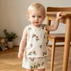 Conjunto Dividido de Bebé Estilo Verano Delgado Clase A Algodón de Bambú Camiseta sin Mangas y Shorts para Bebé Conjunto de Dos Piezas Transpirable de Verano
