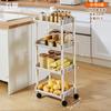 Estante de Almacenamiento de Cocina Móvil con Ruedas Estante de Almacenamiento de Piso para Inodoro Baño Almacenamiento de Escritorio Multicapa