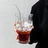Vaso de Hielo Taza de Té de Boca Pequeña Taza de Café Fruta Burbuja Gran Capacidad Vaso de Agua Vintage Bebida de Soda Ancho Estilo Americano