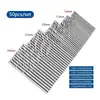 Kit de Brocas Espirais Ultra Finas de Aço de Alta Velocidade para Furadeira Manual Elétrica, Retificadora Elétrica, Cabo Reto, Aço Inoxidável, Revestido de Titânio, 50 Peças, M1-M3