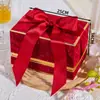 Caja de Regalo de Alta Gama, Caja de Dulces para Boda, Caja Cuadrada Vacía, Caja de Empaque para Regalo de Vacaciones y Cumpleaños al por Mayor