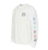 Versión Correcta de 25S Marca de Moda Corazón Cromado Algodón Puro de Doble Hilo de Alta Calidad Camiseta de Manga Larga Estampada para Hombre y Mujer