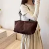 Exquisita bolsa de hombro y mano tipo tote retro de gamuza 2026 para mujer, nueva de otoño, gran capacidad, versátil, de nicho