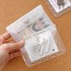 Estilo Ins A7A8M5 funda para tarjetas de hojas sueltas de cinco agujeros PVC transparente brillante pequeño fresco almacenamiento cuaderno bolsa para tarjetas bolsillo interior