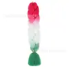 Fibra química de tres colores, cuatro colores, cinco colores, degradado, seda de alta temperatura, trenza grande, trenza jumbo, trenza burbuja, material para trenzas de cabello