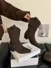 Botas Vaqueras Western Melard para Mujer 2026 Nuevo Otoño Suela Gruesa Botas Martin Marrón Británico