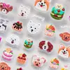 Adesivos de Unha Estilo Ins com Relevo Adesivos Populares Japoneses para Unhas Infantis Série de Animais de Desenho Animado Decorações de Unhas