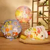 Linternas del Festival de Medio Otoño Se Pueden Dibujar, Linternas de Palacio Portátiles Estilo Antiguo de Conejo, Kit de Materiales para Manualidades DIY para Niños de Jardín de Infancia