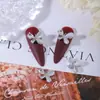 Estilo japonés de lujo ligero tridimensional joyería de zirconita para uñas colgante de perla mariposa concha Súper Brillante decoración de uñas de diamante