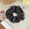 Estilo Coreano Perezoso Floral Anillo Grande para el Cabello Doble Capa Arrugado Cuerda para el Cabello Lazo para el Cabello con Corazón de Niña Lazo para Moño Accesorios para el Cabello