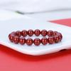 [Frete Grátis] Pulseira Original de Cinábrio Mineral Areia Roxa Dourada Ano do Zodíaco Pulseira para Homens e Mulheres Contas de Transferência