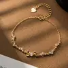 Sob a Figueira Prata de Lei S925 Joias de Luxo Leve para Presente Feminino Pulseira Doce Estilo Ins Laço Coração Zircônia Acessório de Mão