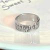 Anillo de Madera con Patrón Retro para Hombres, Modernas para Mujeres, Hombres Modernos de Hip-Hop, Gama Alta, Elegante Desgastado, Anillo Sencillo Individual, Anillo Abierto para Hombres