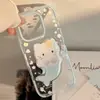 Funda con temática de playa de dibujos animados para iPhone 17 Pro Max, Apple 18, Soporte de sirena para 16, Purpurina para 13, Funda suave para 11