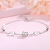 Pulsera de cintura pequeña de plata de ley 925 para mujer, estilo coreano, diseño elegante y sencillo, ideal como regalo para estudiantes.