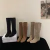 [] Botas altas hasta la rodilla estilo francés para mujer 2026 nuevo estilo botas de montar altas huecas