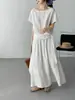 Então Conjunto de Verão Estilo Coreano Prático Top de Manga Curta com Amarração Lateral + Saia Conjunto de Duas Peças Feminino 2722