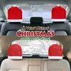 Decoraciones Navideñas Transfronterizas, Decoraciones para Sillas de Coche, Decoraciones de Bolas de Pelo Rojas, Fundas para Asientos, Arreglos de Ambiente