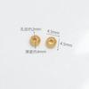 Cuentas espaciadoras redondas cuadradas de latón dorado francés antiguo cuentas sueltas accesorios para trabajos pulsera aretes collar accesorios de joyería materiales